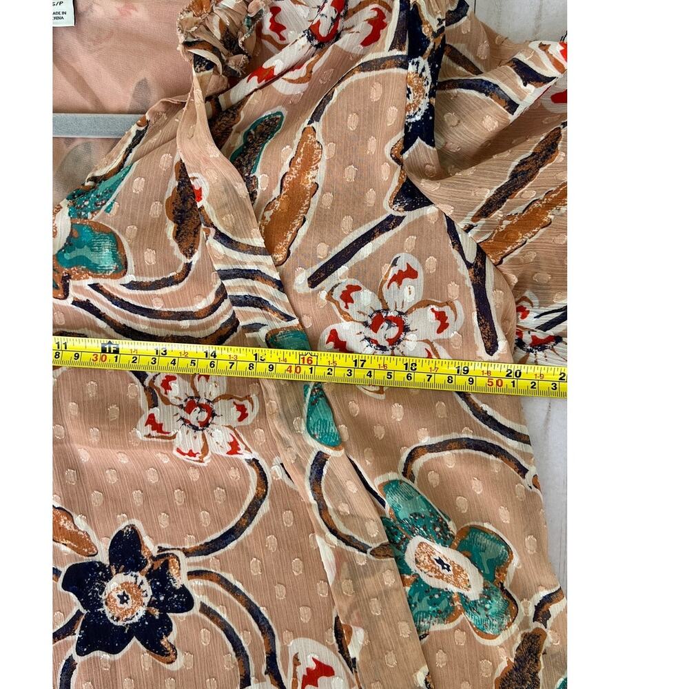 Joie Women's Delicate Blouse - Floral Print, Tie Neck, Size Small - Picture 8 of 11